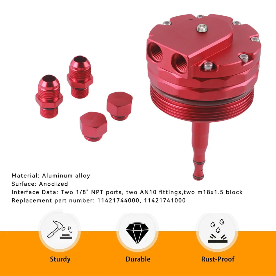 Aliuminio variklio alyvos aušintuvo adapteris, alyvos filtro dangtelis BMW E46 E36 E39 E60 E61 323i-530i M52 M54