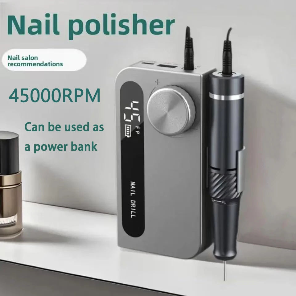 Portable Electric Nail Drill Pro &ndash; Long Battery Life and High Speed 45000RPM