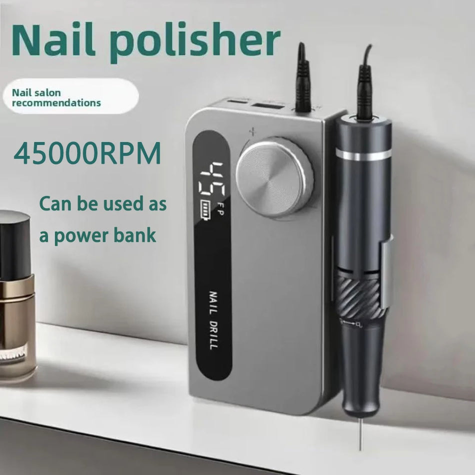 Portable Electric Nail Drill Pro &ndash; Long Battery Life and High Speed 45000RPM