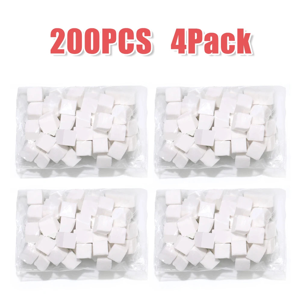 YIKOOLIN 50/200PCS Gradient Nail Sponge Set &ndash; Mini Sponges White Sponge 200Pcs