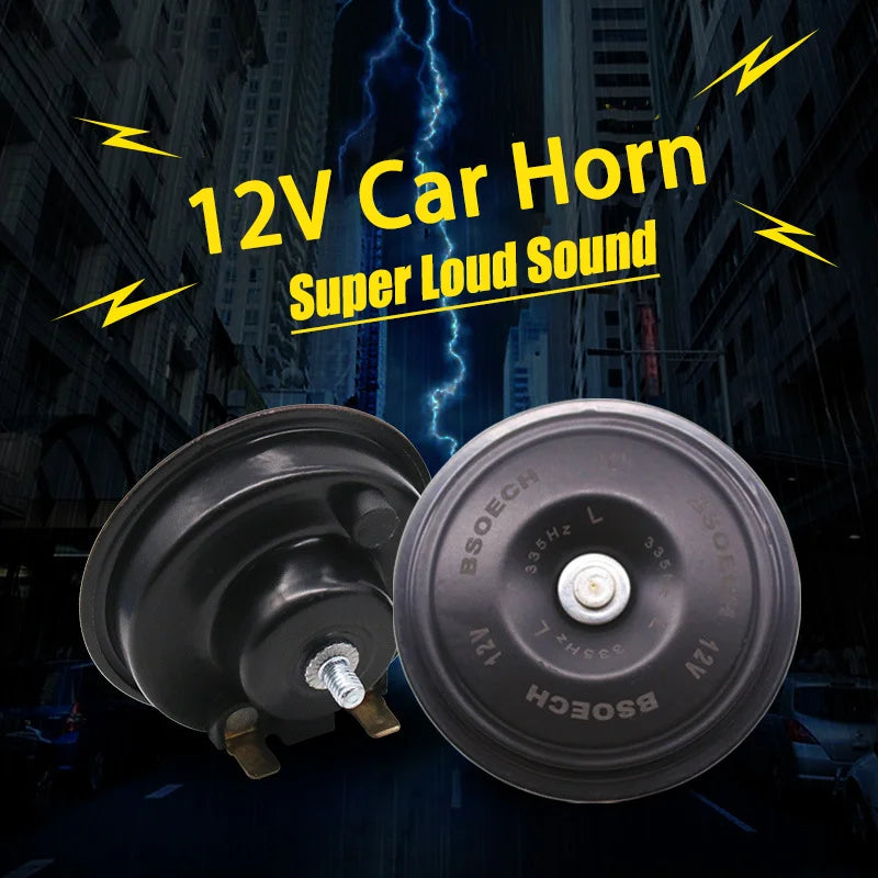 Универсален 12V електрически клаксон, 110dB водоустойчив говорител