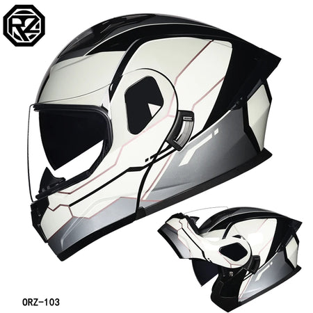 ORZ Modular Flip Helmet &ndash; Dual Lens Visor, DOT Certified