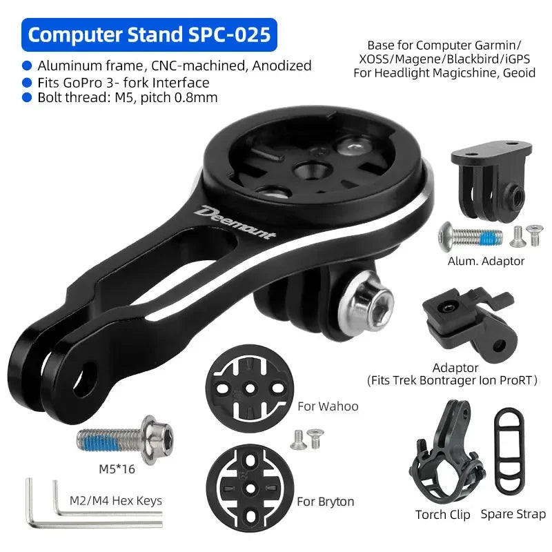 Deemount Bike Computer Stand &ndash; Robust Aluminum Alloy Construction For Wahoo S01B B008 / CHINA