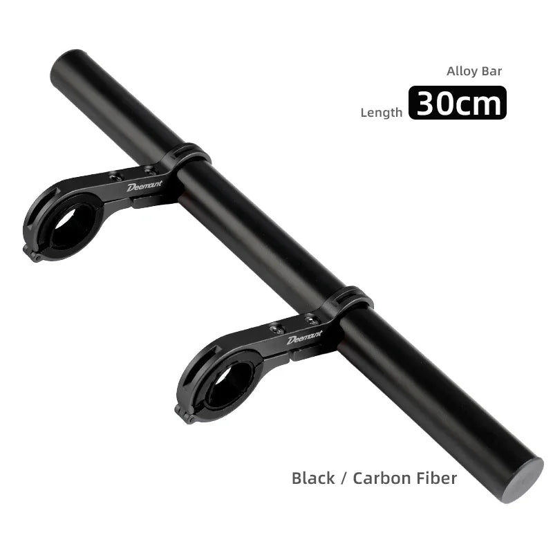 Deemount 20CM Bicycle Handlebar Extender &ndash; Durable Alloy Carbon Fiber Support Black 30CM / CHINA