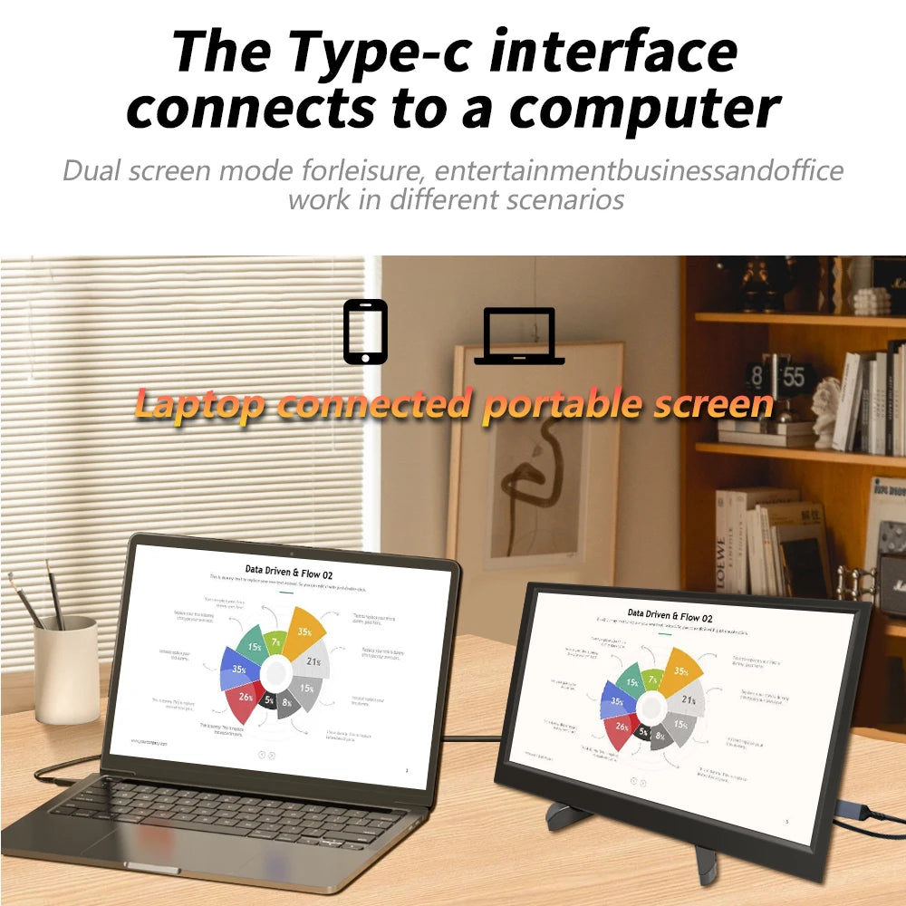 MUCAI 11.6" Portable Monitor - 60Hz, Type-C, Compatible with Xbox, PS4/5, Switch &amp; More