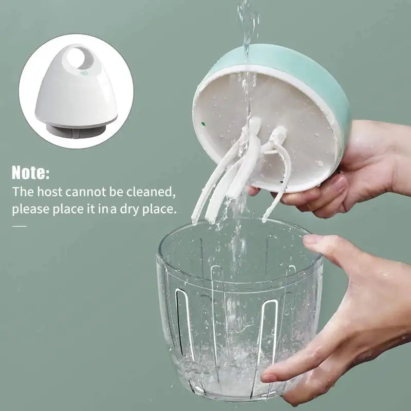 USB Rechargeable Electric Milk Frother Whisk For Cream Green