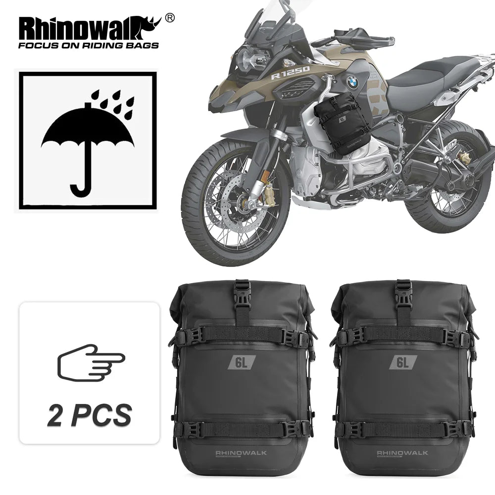 Rhinowalk Motorcycle Crash Bar Bag &ndash; 100 Percent Waterproof Design