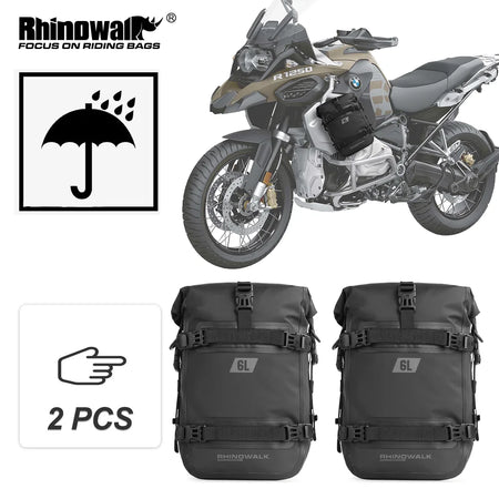 Rhinowalk Motorcycle Crash Bar Bag &ndash; 100 Percent Waterproof Design