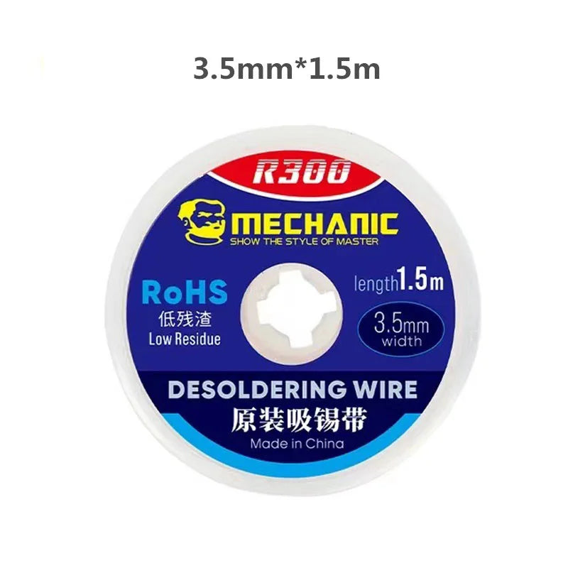 MECHANIC R300 Solder Wick &ndash; Powerful Low Residue Desoldering Tape 3.5mm