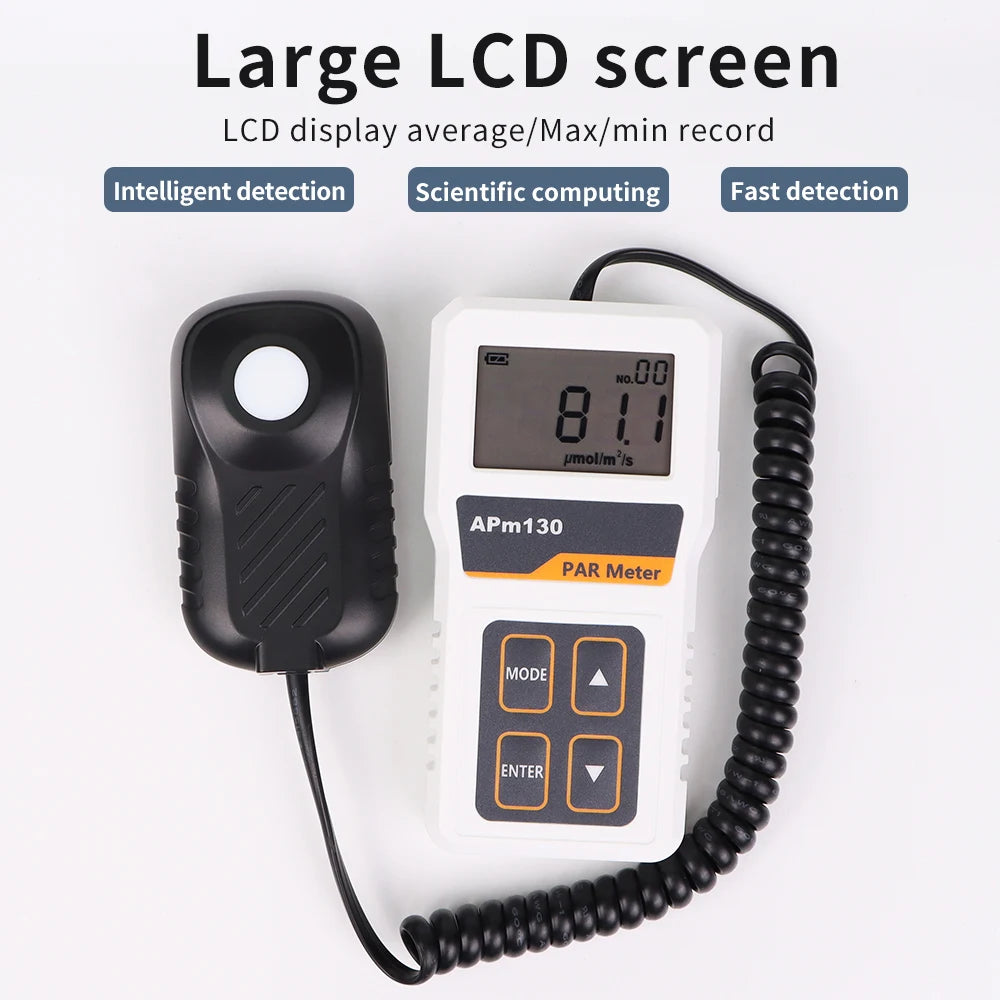 APM130 Digital Light Energy Meter PAR Meter &ndash; PPFD Accuracy