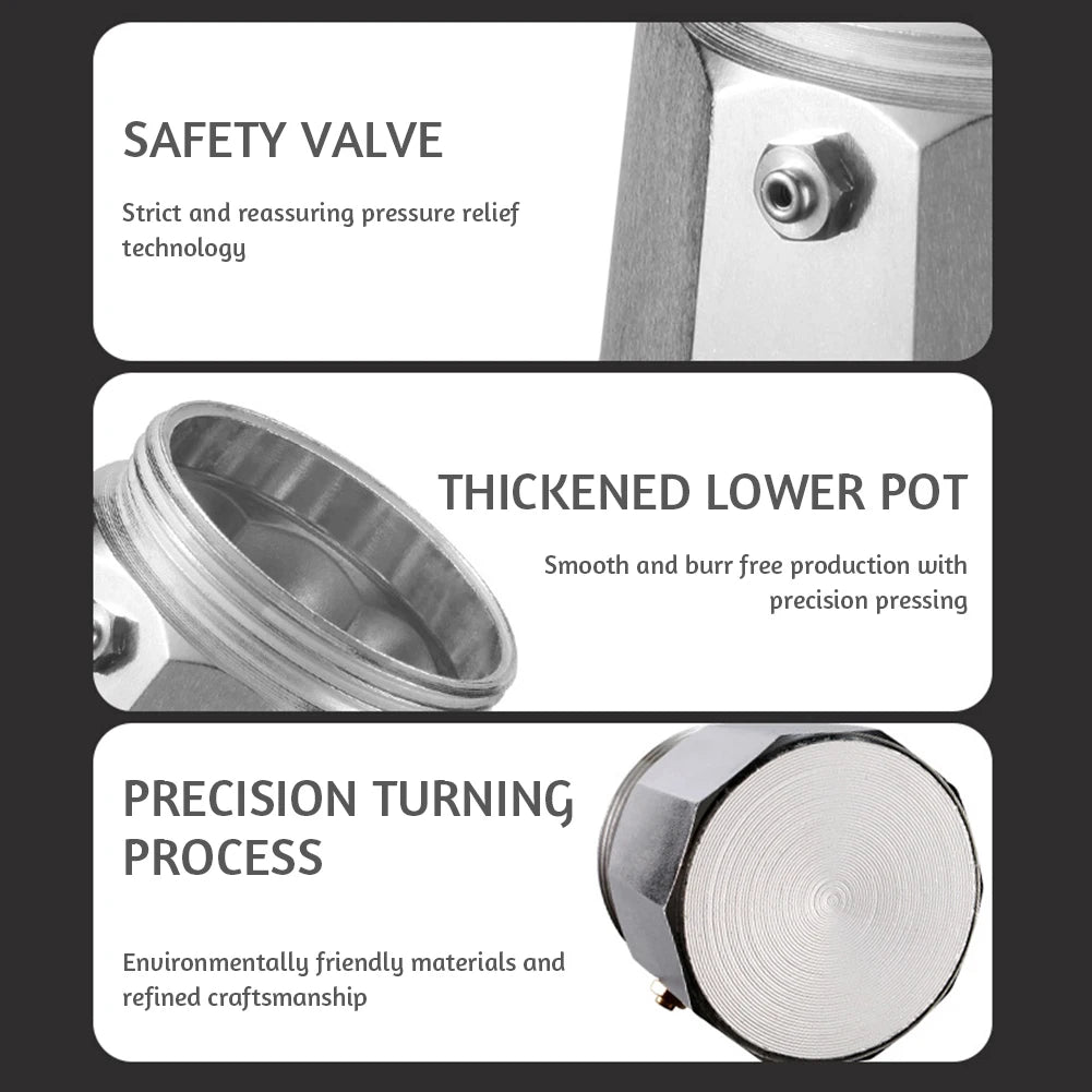 KISS-THE NIGHT Aluminum Classic Stovetop Espresso Maker