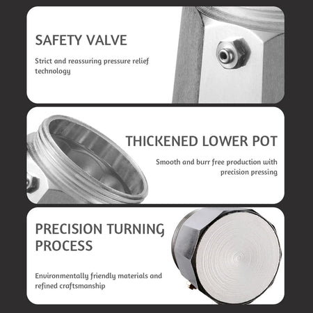 KISS-THE NIGHT Aluminum Classic Stovetop Espresso Maker