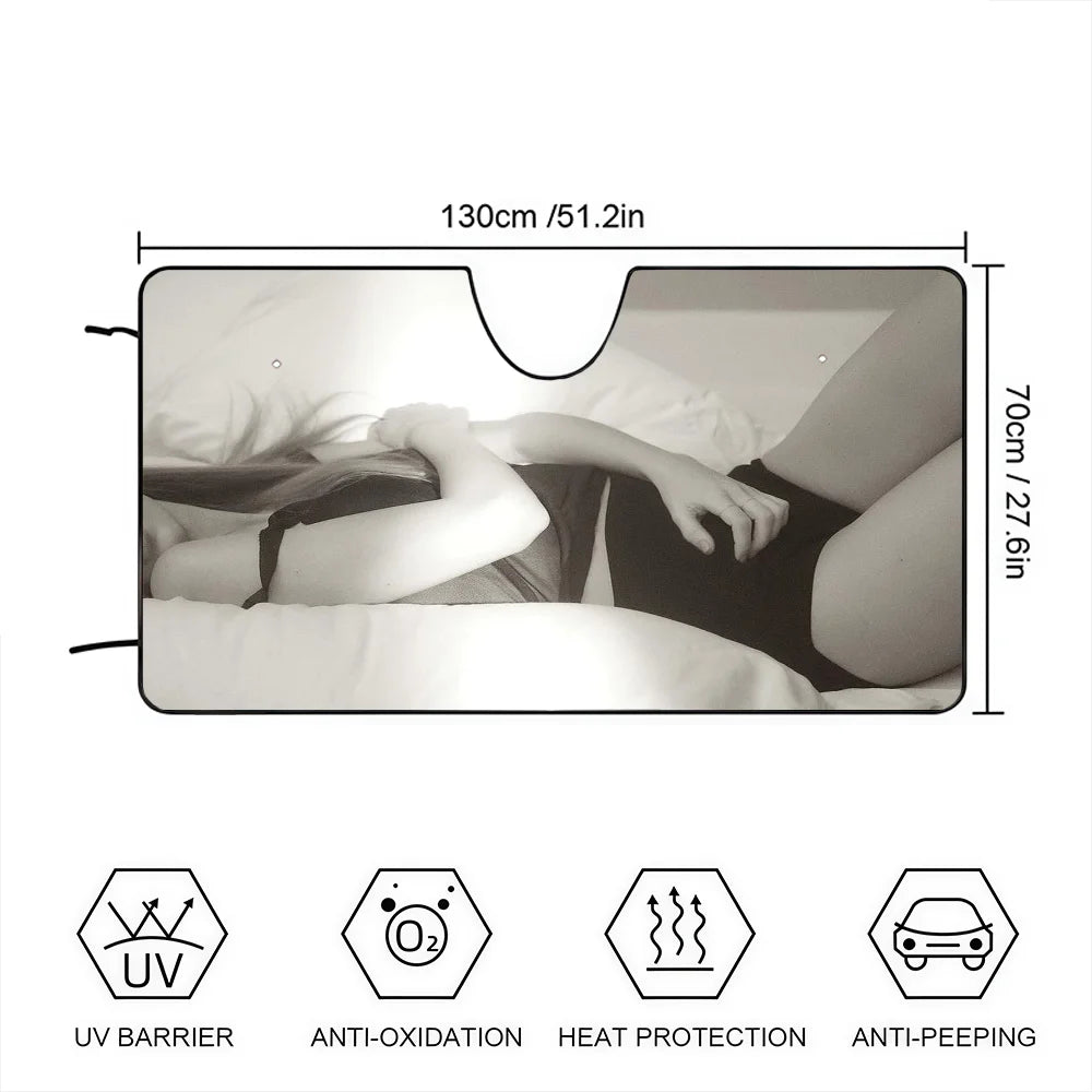 Hot Singer Tortured Poets Car Sunshade - Anti-UV Windshield Cover z3