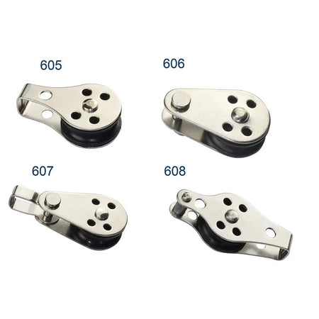 5PCS 316 Stainless Steel Pulley Blocks for Kayak and Boat Anchor Trolley 605 / CN (Origin)