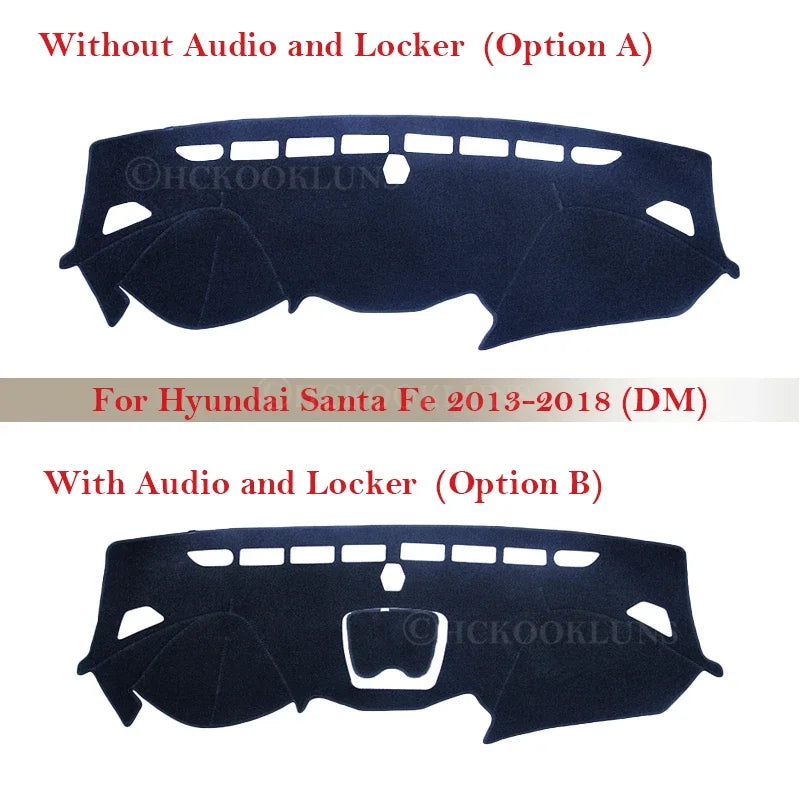 Cubierta de tablero de poliéster con diseño de Transformers para Hyundai Santa Fe DM IX45 2013-2018