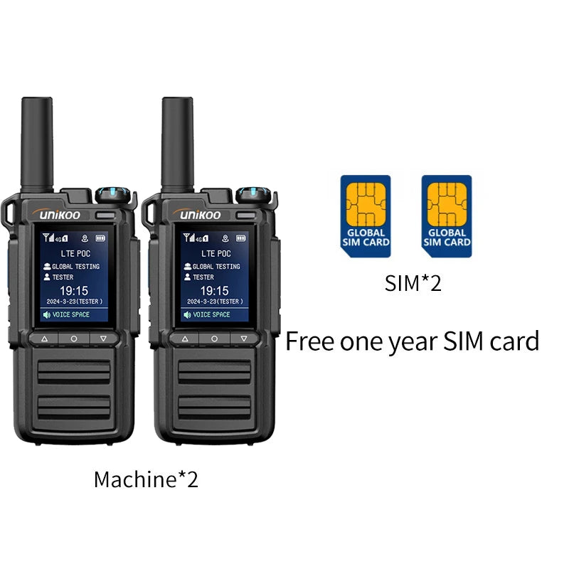 Unikoo PN506 POC Walkie Talkie &ndash; 5000km Long Range Communication 2PCS / US Plug