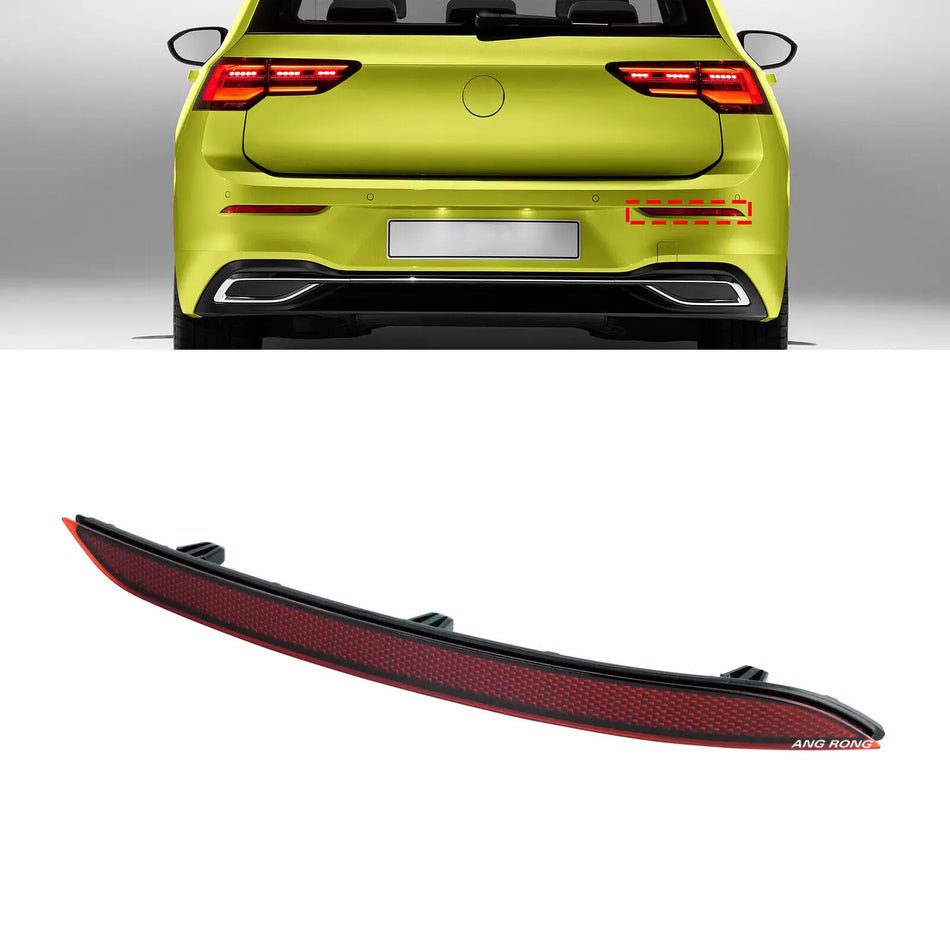 Ανακλαστήρας Πίσω Προφυλακτήρα Κόκκινος Φακός Δεξιά Πλευρά για Volkswagen Golf 8 MK8 Hatchback 2019 και Μετά