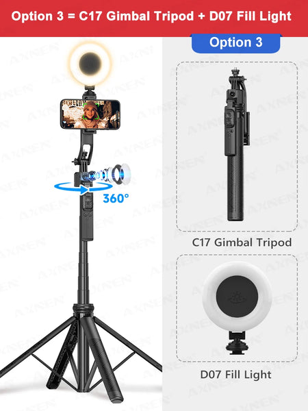 C17 AI Smart Gimbal Tripod &ndash; 360 Degree Auto Face Tracking Option 3 / CHINA