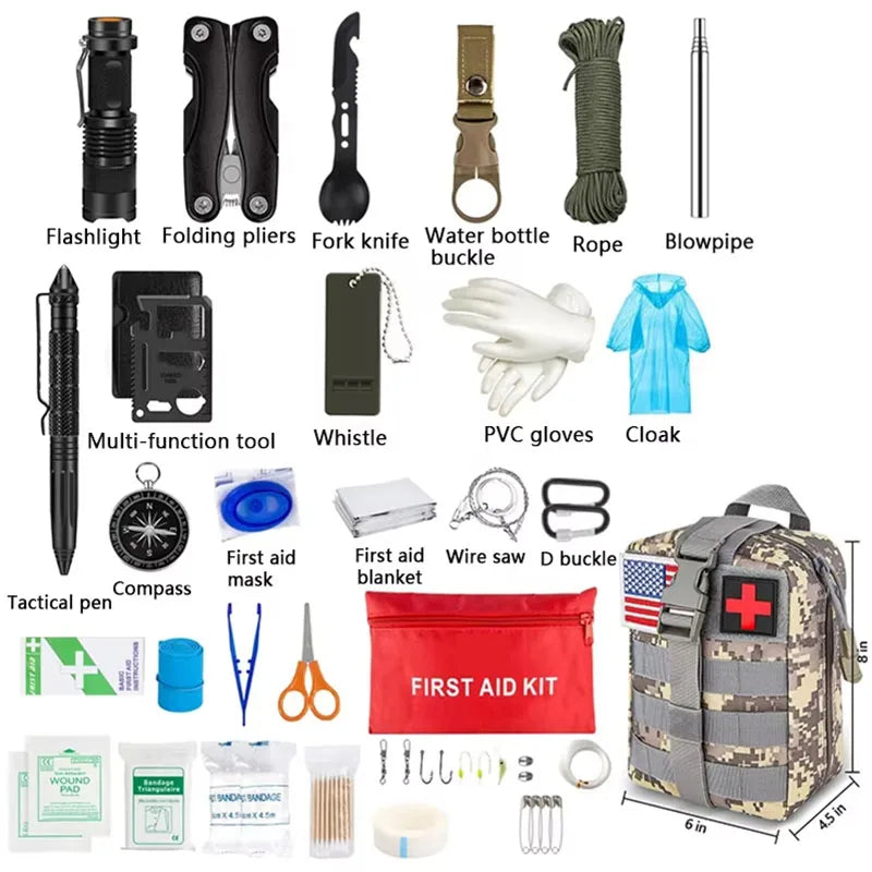 Survival First Aid Kit IFAK Adventures Bag &ndash; All Weather