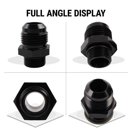 PIKBUK Aluminum AN8 Male to M10x1 M12/14/16/18x1.5 Adapter Flare Fitting Auto Hose Fitting Male Oil Cooler Fitting by InterCyprus Trading Ltd