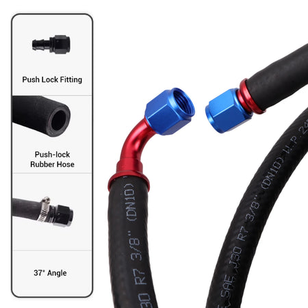 AN Push On Hose End Fittings For Fuel Line Adapter 4 6 8 10 12 by InterCyprus Trading Ltd