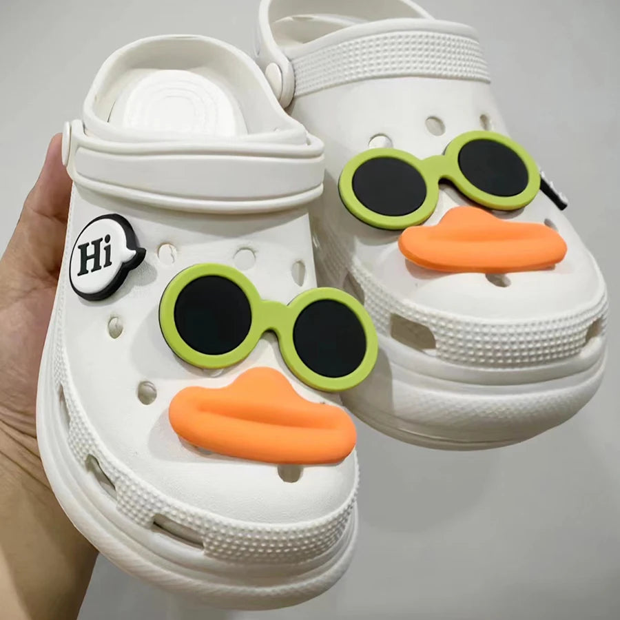 Funny Face PVC Sausage Mouth Charms Set for Clogs and Sandals