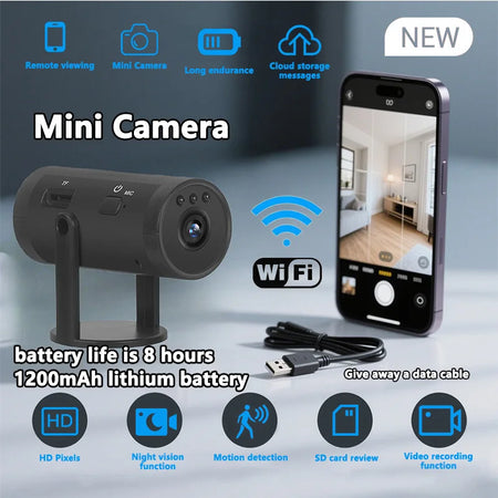 HD 1080P Mini WiFi Camera - Indoor Security &amp; Baby Monitor with Night Vision