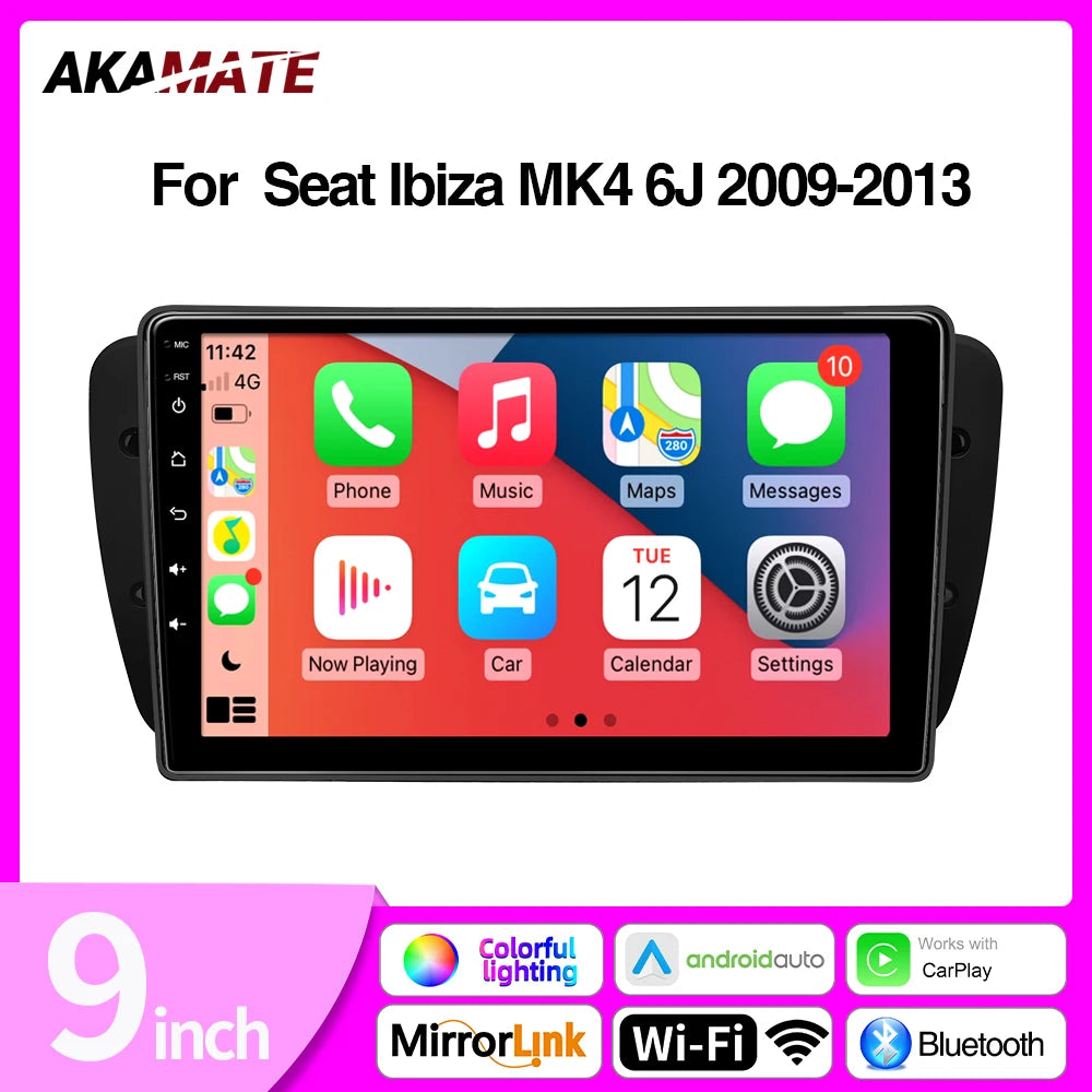 Android Car Radio For Seat Ibiza MK4 6J - 9 Inch CarPlay