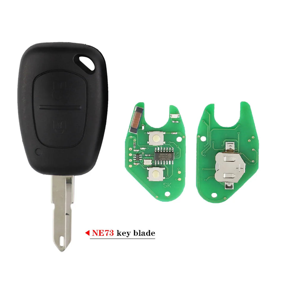 Kaukvõti Vauxhall Vivaro 2 nuppu, lõikamata tera, 433MHz ID46 transponder, asendus