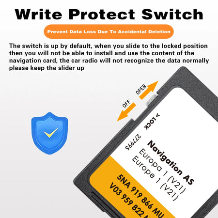 VW Crafter AS V20 SD Map Card - Italy UK EU Navigation