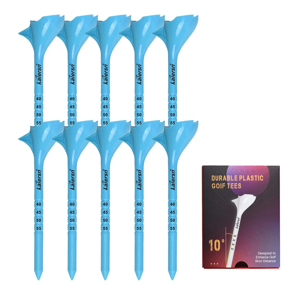 Kaiersn Golf Tees 10Pcs &ndash; Enhanced Shot Distance Design Blue
