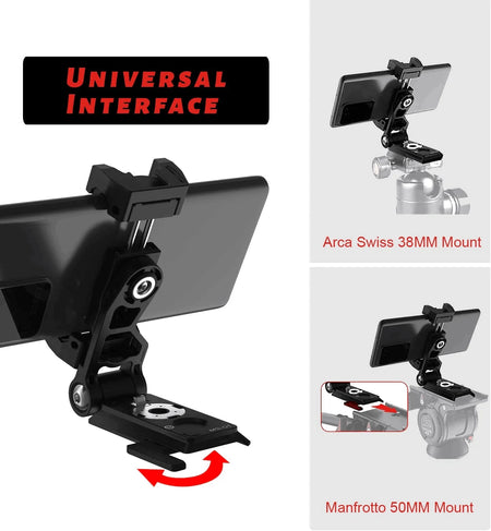 IFOOTAGE Phone Tripod Mount Adapter &ndash; 360 Degree Rotation