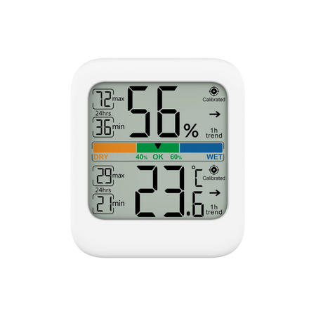 NOKLEAD F33 Mini LCD Hygrometer &ndash; Compact Easy Readings White