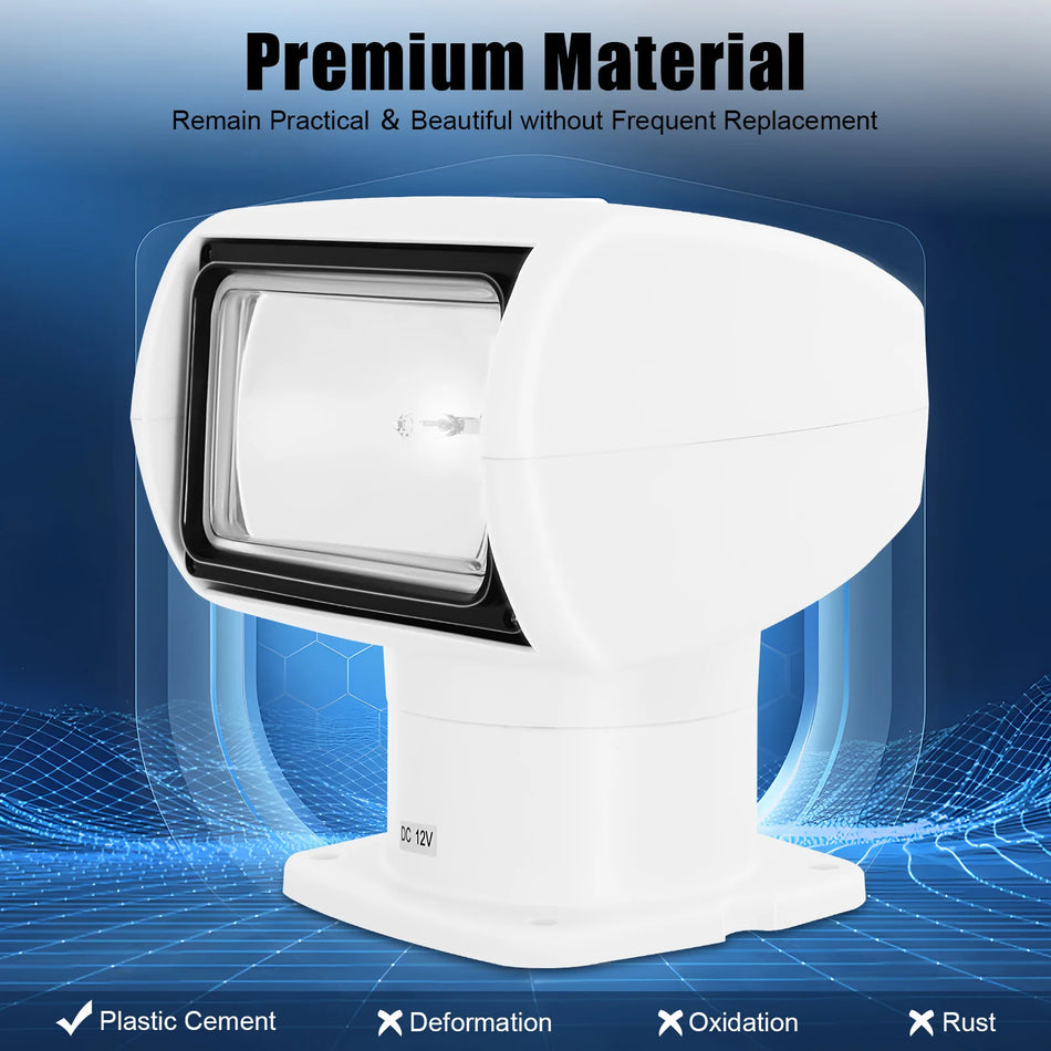 100W Boat Spotlight 2500 Lumen Remote Searchlight – Durable