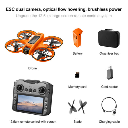 2.4G S156 RC Drone &ndash; 5G GPS Aerial Photography 8K HD Orange