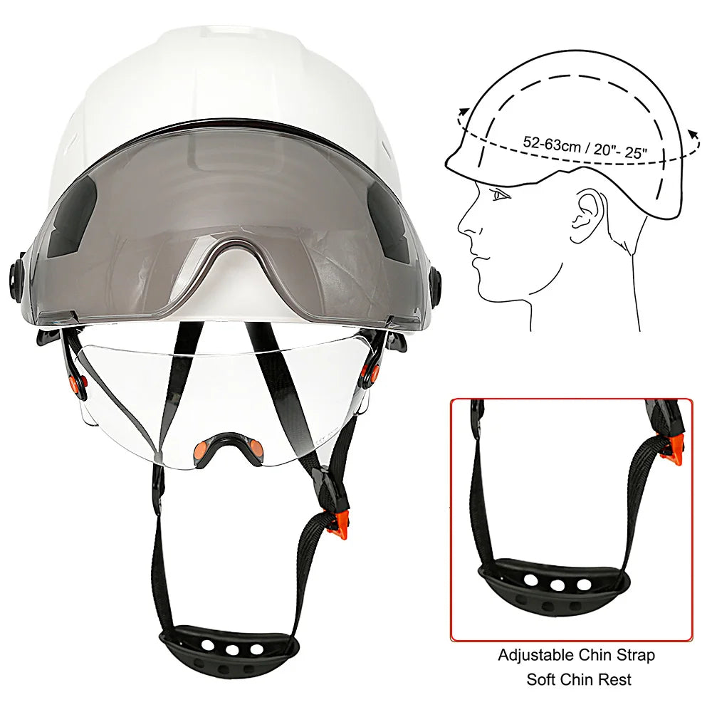 CE Construction Safety Helmet &ndash; Integrated Visor and Earmuffs for Maximum Protection