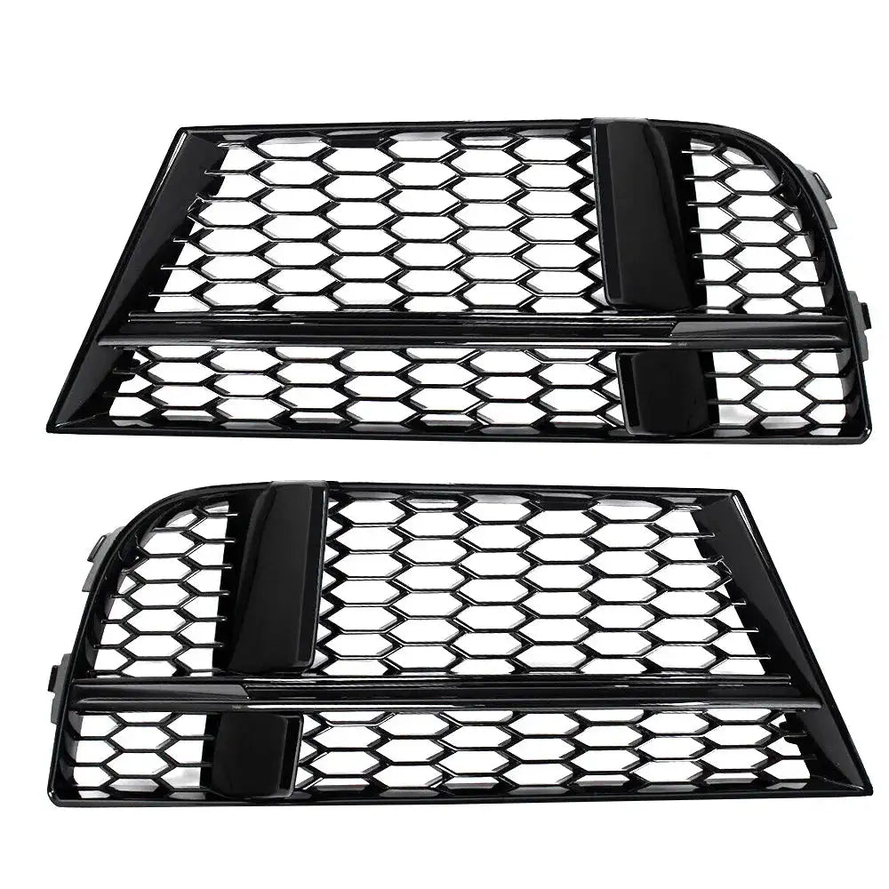 Pair Car Front Bumper Fog Light Grille Cover For Audi A3, S3 M Style Honeycomb Mesh Fog Lamp Cover Racing Grill