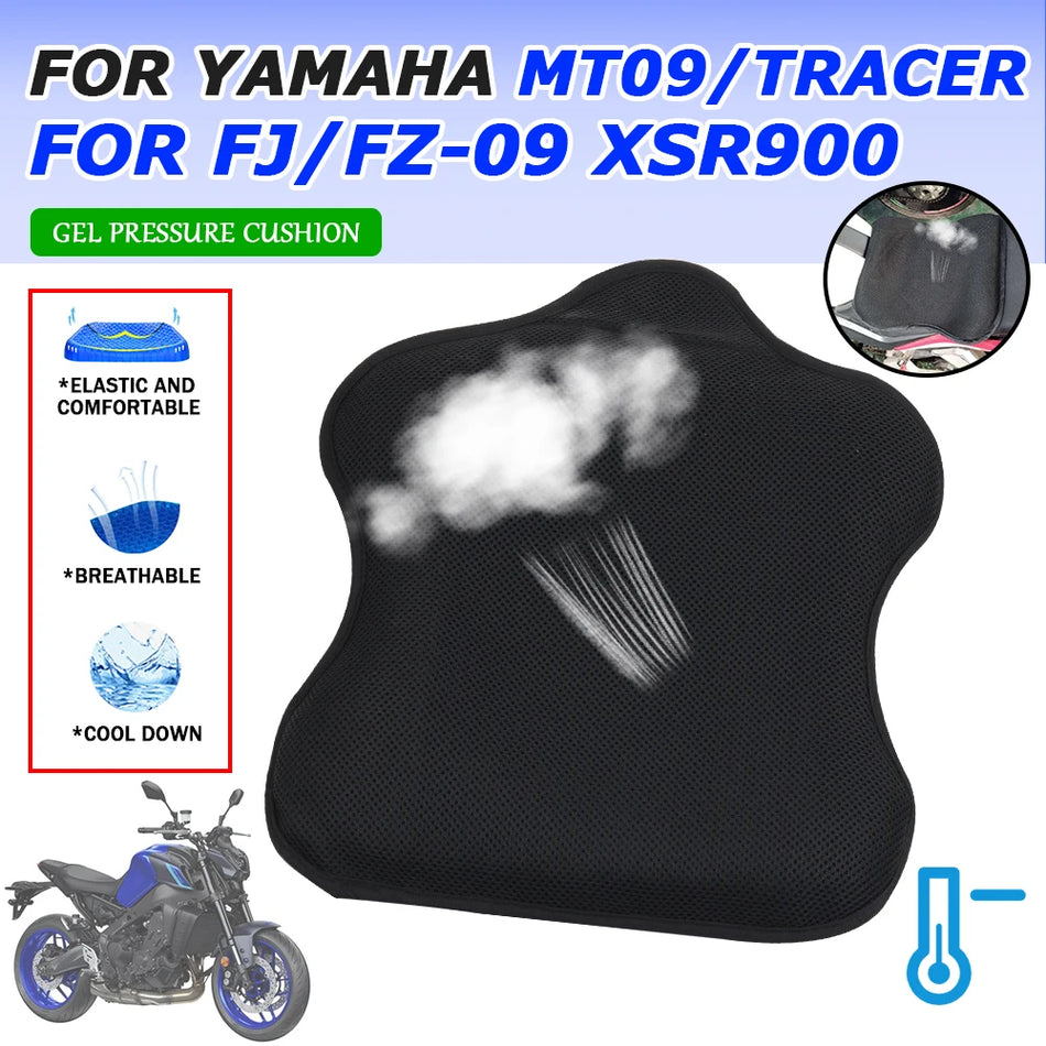 Yamaha MT-09 Tracer FZ-09 FJ-09 XSR 900 Cuscinetto per sella in gel con rete di raffreddamento