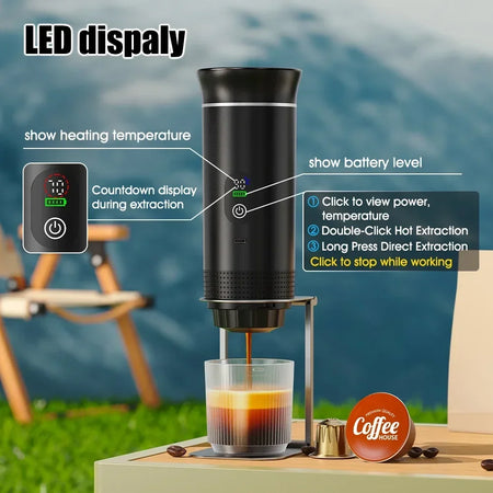 Foombthe Portable Espresso &ndash; Digital Display 3 In 1 Capsule