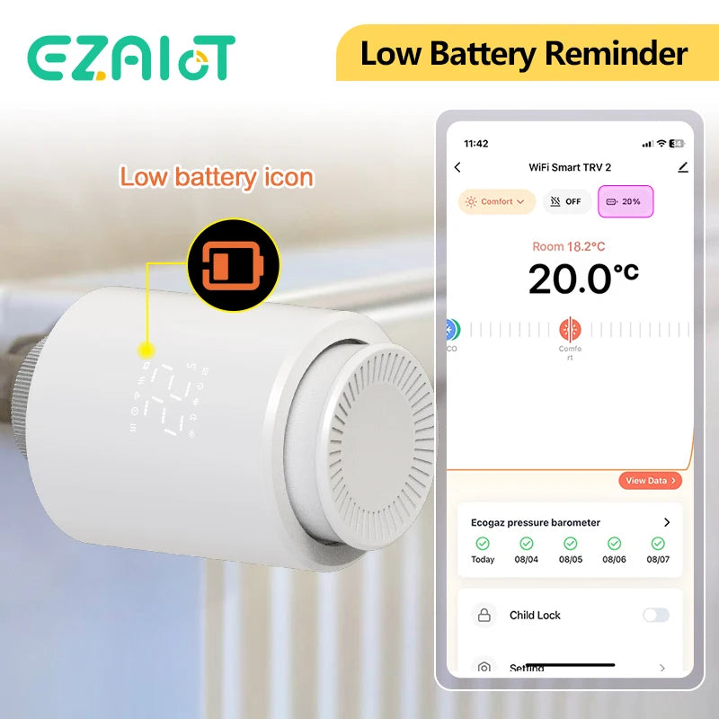 Tuya ZigBee3.0 Smart TRV Thermostat &ndash; Alexa Google Home