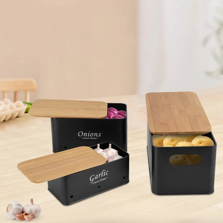 3Pcs Storage Container Sets With Bamboo Lids &ndash; Ventilated