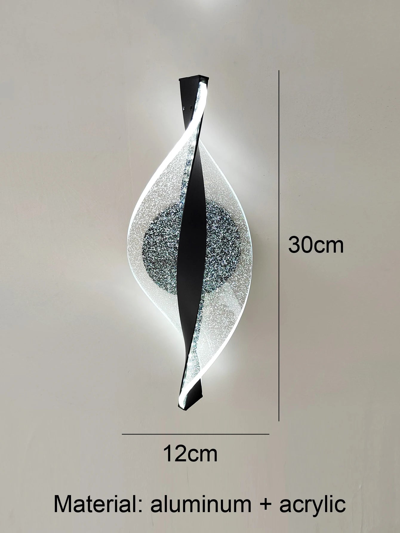 Acrylic 1pc Gold/Black Modern Wall Sconce &ndash; LED Lighting 1PC-black-xuehua