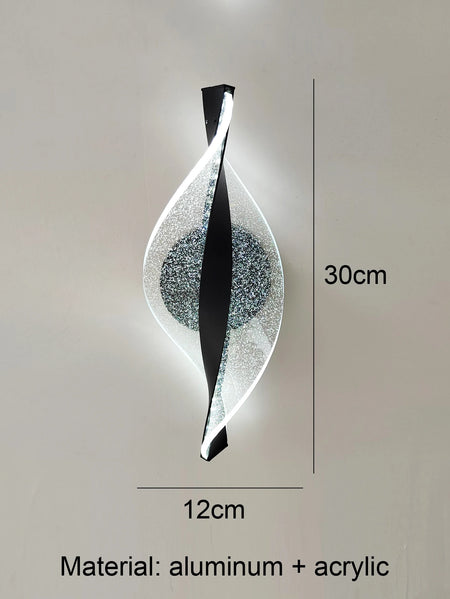 Acrylic 1pc Gold/Black Modern Wall Sconce &ndash; LED Lighting 1PC-black-xuehua
