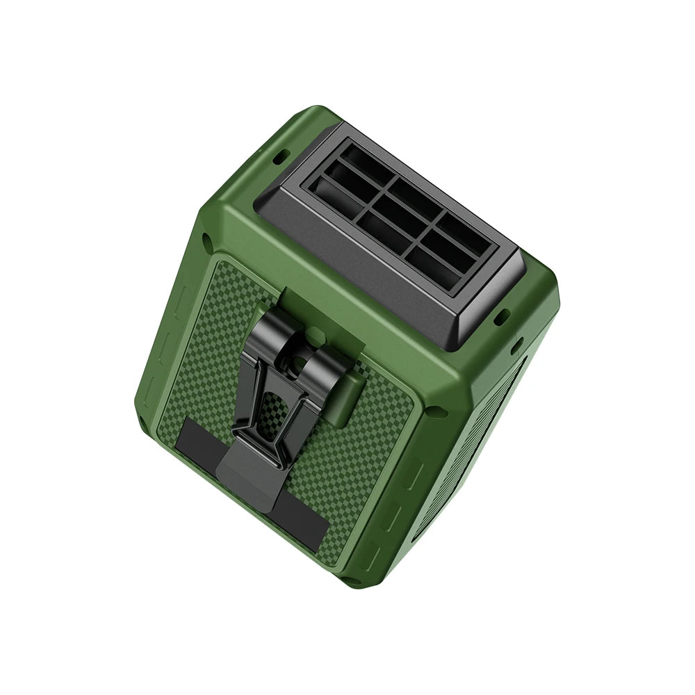 4000mAh Outdoor Portable Waist Fan &ndash; Rechargeable 5 Level Strong Wind Green