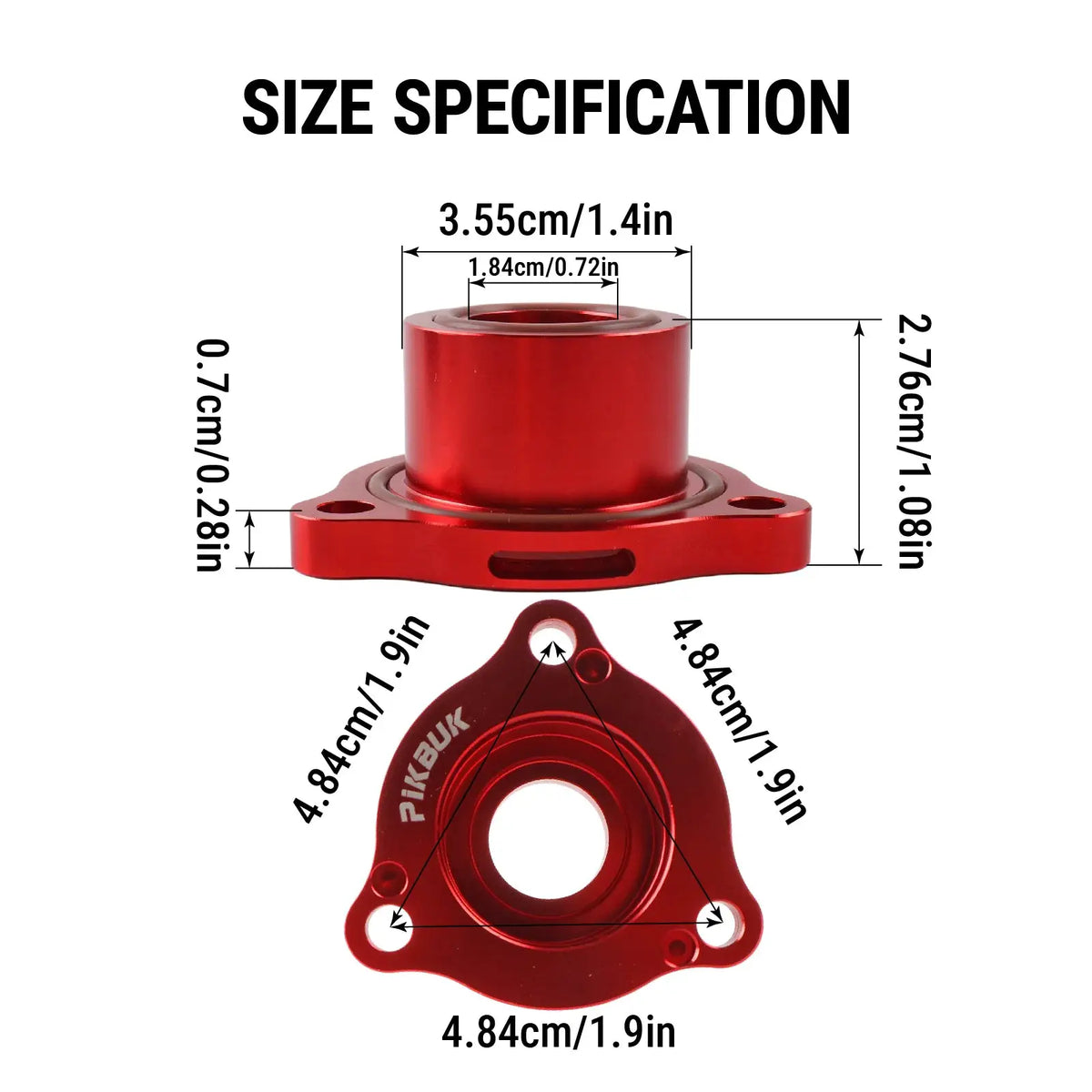 PIKBUK Atmospheric Diverter Valve Spacer For Audi A3 8V A4 B9 Q5 TT For VW For Golf MK7/7.5 GTI/R Aluminium by InterCyprus Trading Ltd