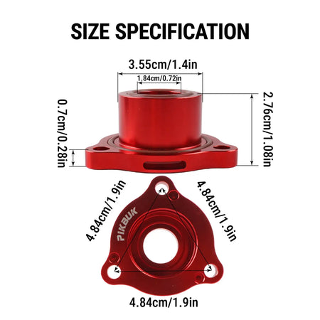PIKBUK Atmospheric Diverter Valve Spacer For Audi A3 8V A4 B9 Q5 TT For VW For Golf MK7/7.5 GTI/R Aluminium by InterCyprus Trading Ltd