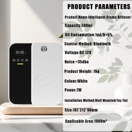 Smart Diffuser &ndash; 1000m3 Coverage Bluetooth Wall Mount