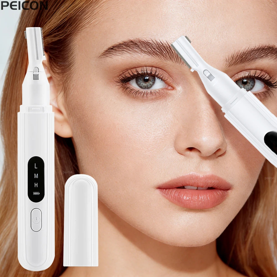 Electric Eyebrow Trimmer, Rechargeable Facial Hair Removal Razor for Women