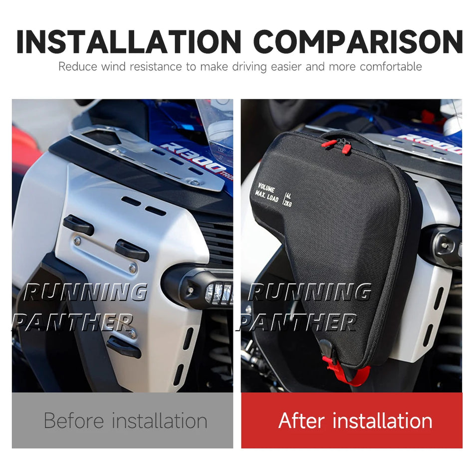 Borsa per Radiatore con Stoccaggio per Attrezzi in Nylon per BMW R1300GS Adventure
