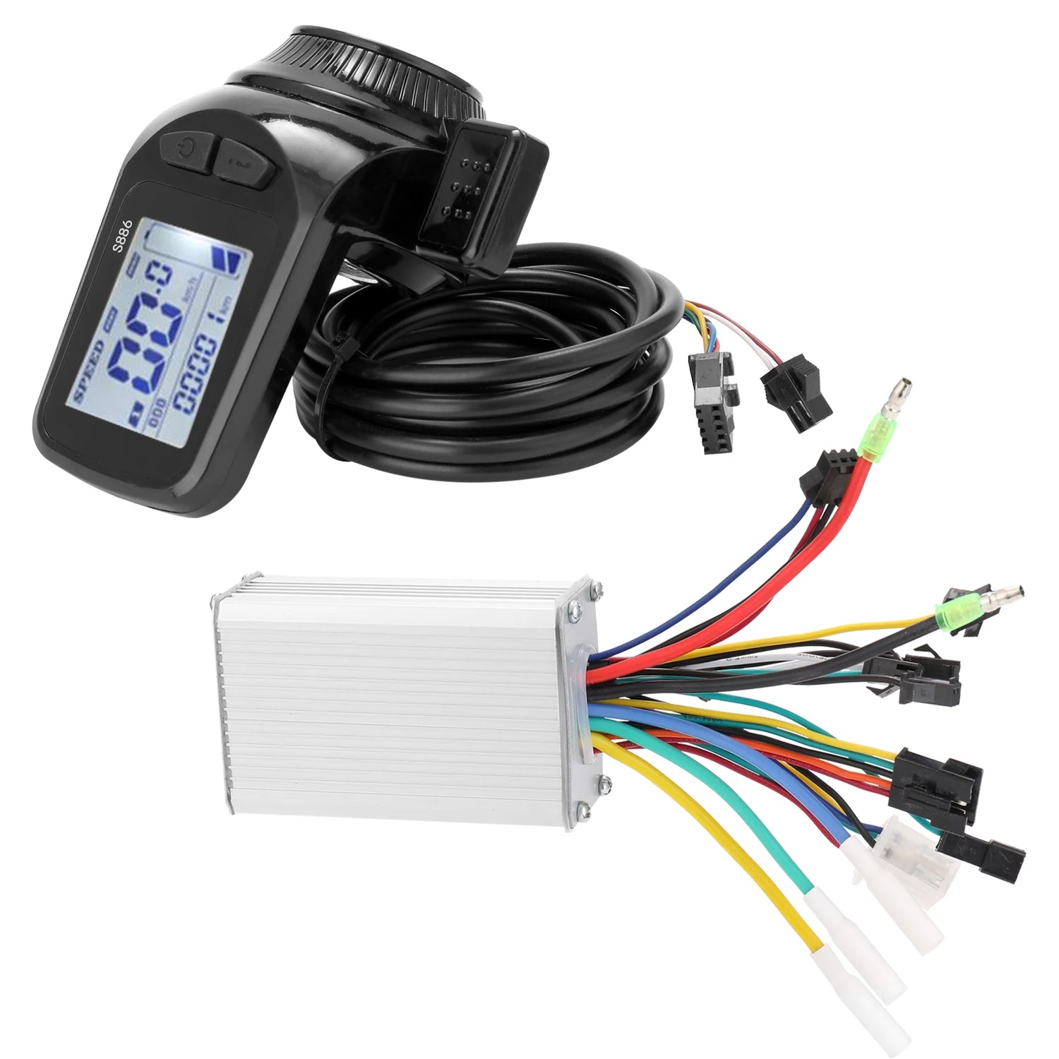 S886 Brushless Controller Kit &ndash; LCD Display Thumb Throttle Type 1